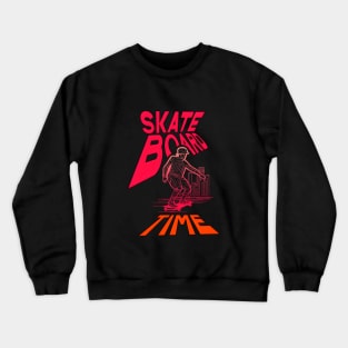 Skateboard Art Design all day skate Crewneck Sweatshirt